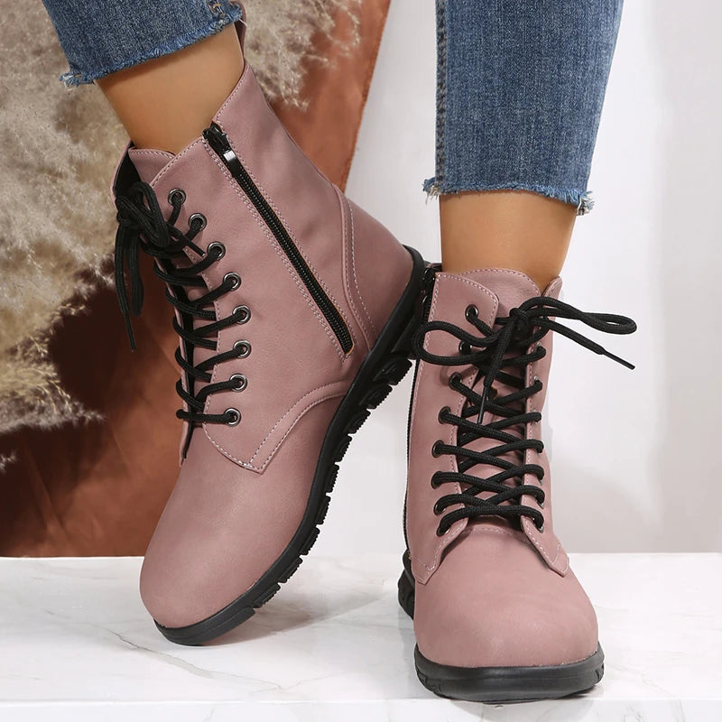 Lucyever Low Heels Ankle Boots