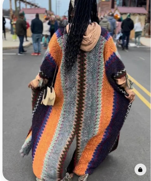 African style Fashion Oversize Fringe Poncho