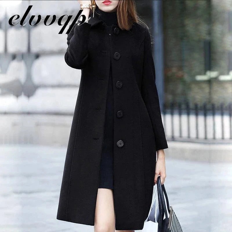 Britia Solid Wool Coat