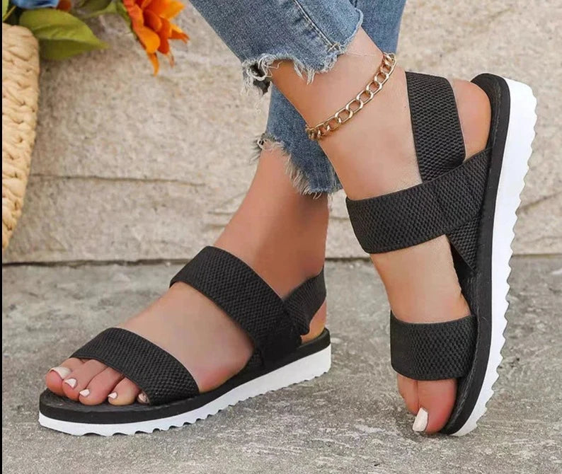 Comfortable Soft Sole Black Sandals