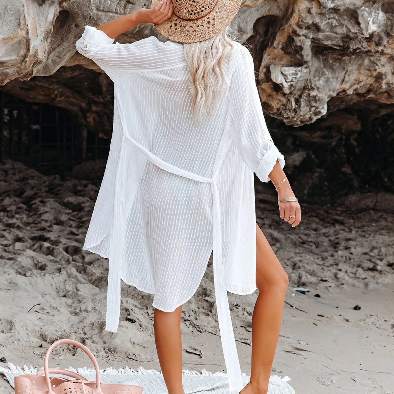 White Bikini Cover-Up - One Size / White / CHINA