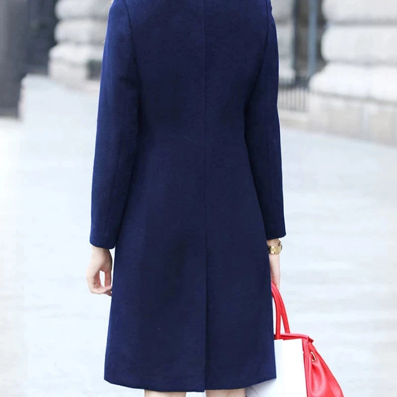 Britia Solid Wool Coat