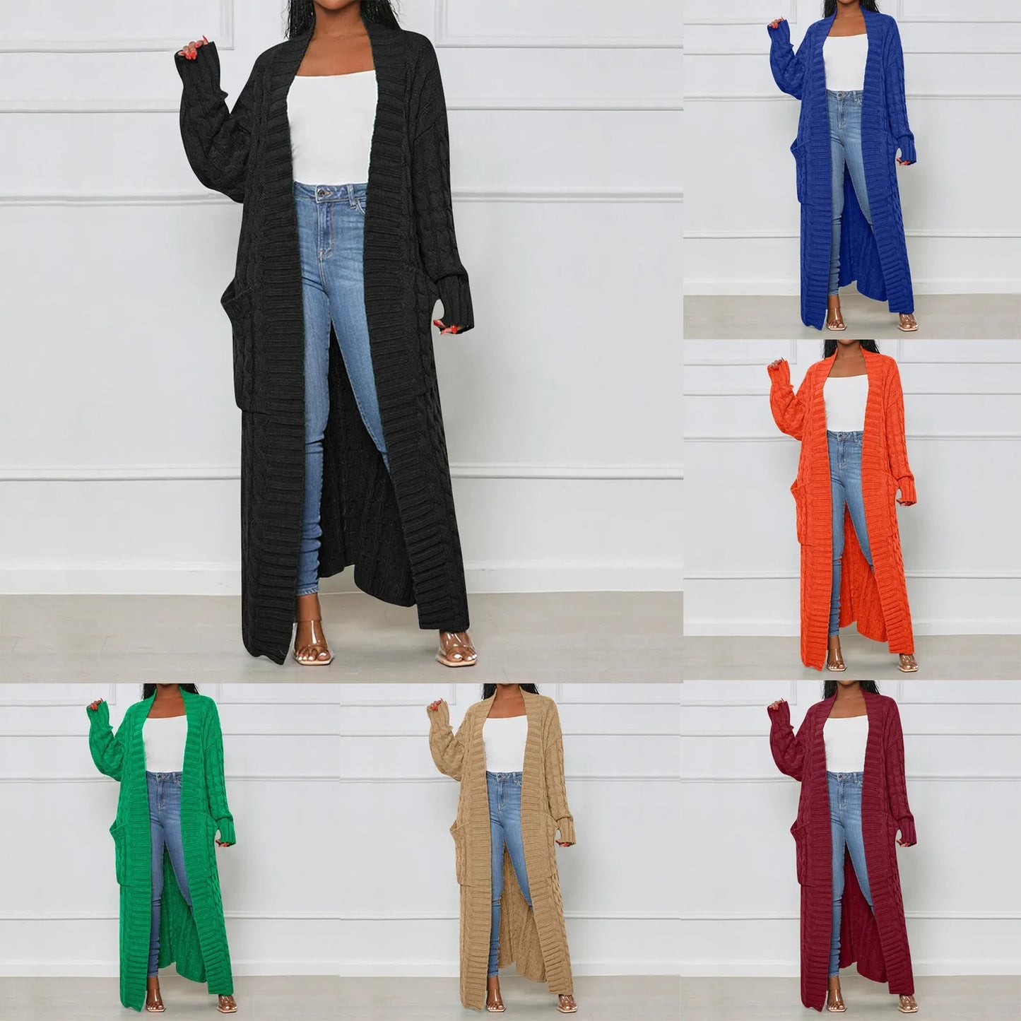 Cozy Knit Long Cardigan - Women's Fashion Essential