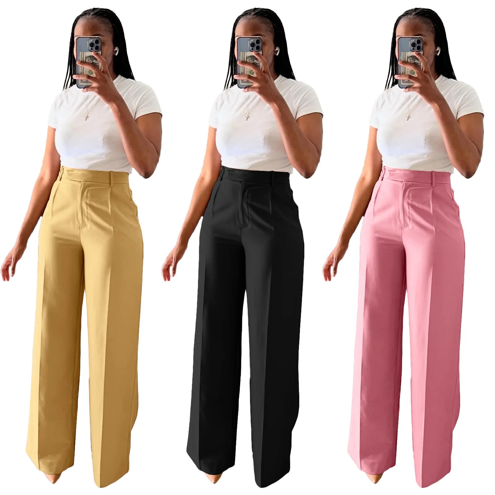 Ella High Waist Wide Leg Pants