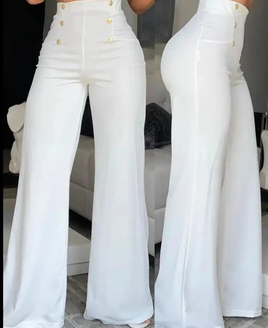 Tashia High Waist Button Pants