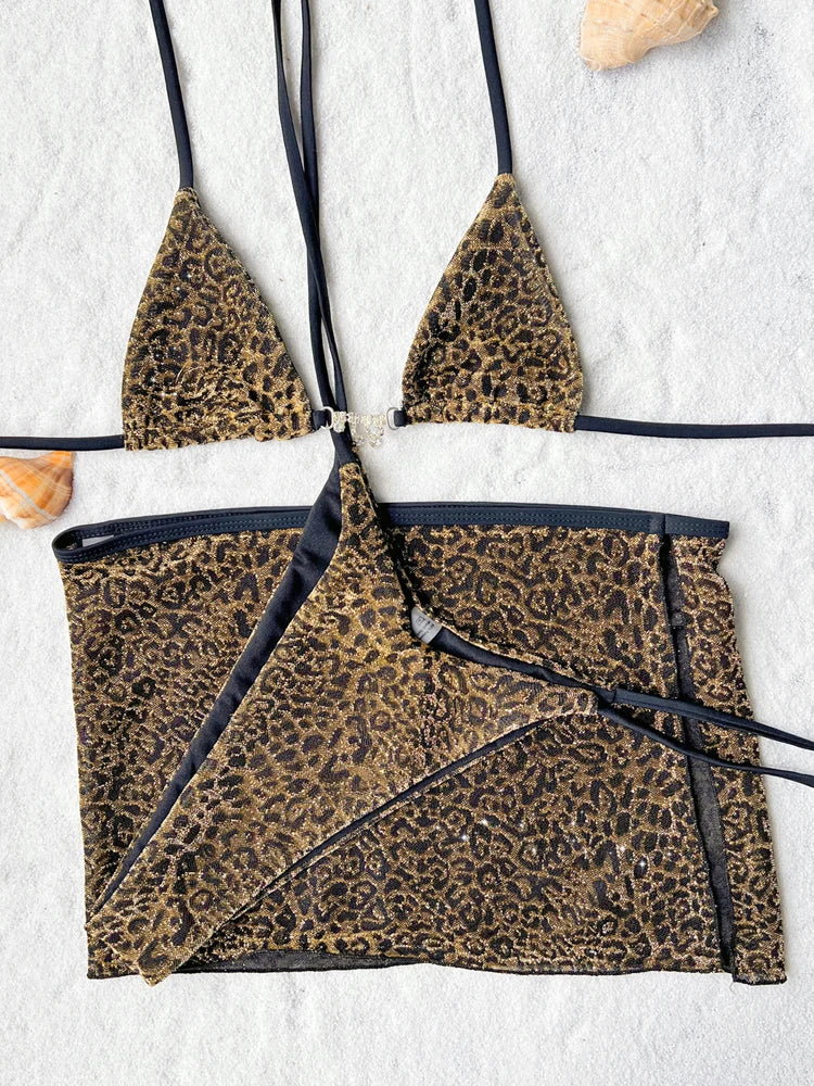 Sexy Leopard Print Bikini Set