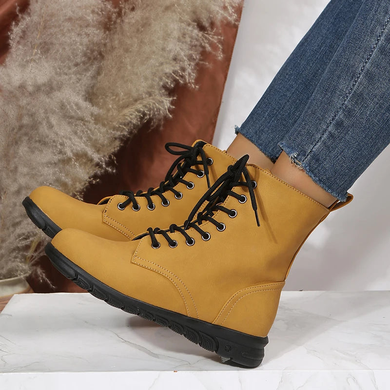 Lucyever Low Heels Ankle Boots